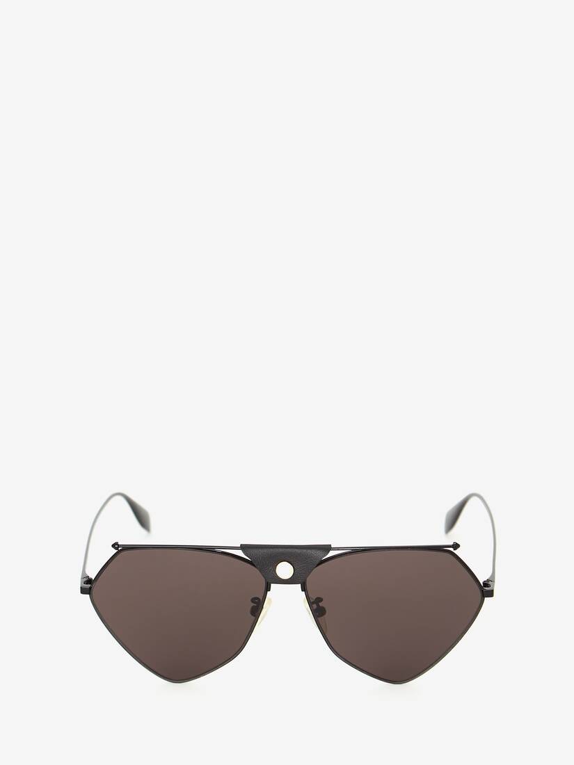 Gafas De Sol Alexander McQueen Top Piercing Hombre - Negros/Grises - Mexico 532-KUEOZM